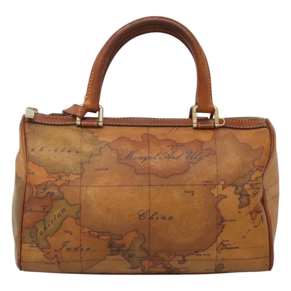 PRIMA CLASSE Hand Bag Leather PVC Brown Gold Auth gh134 - Picture 13 of 16